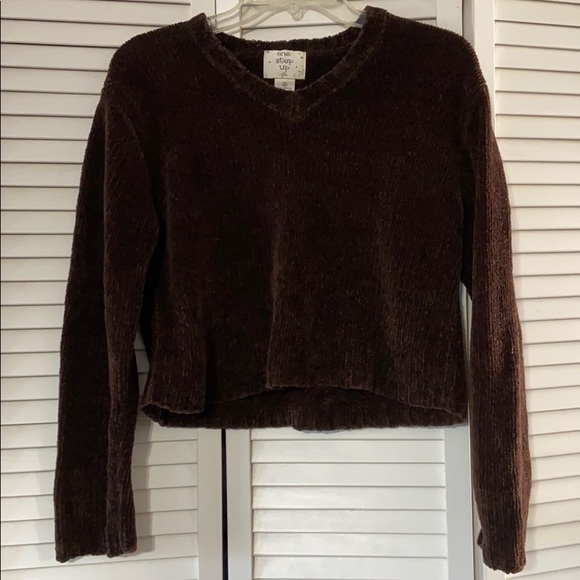 One Step Up CHENILLE Cropped Sweater S - Picture 4 of 11